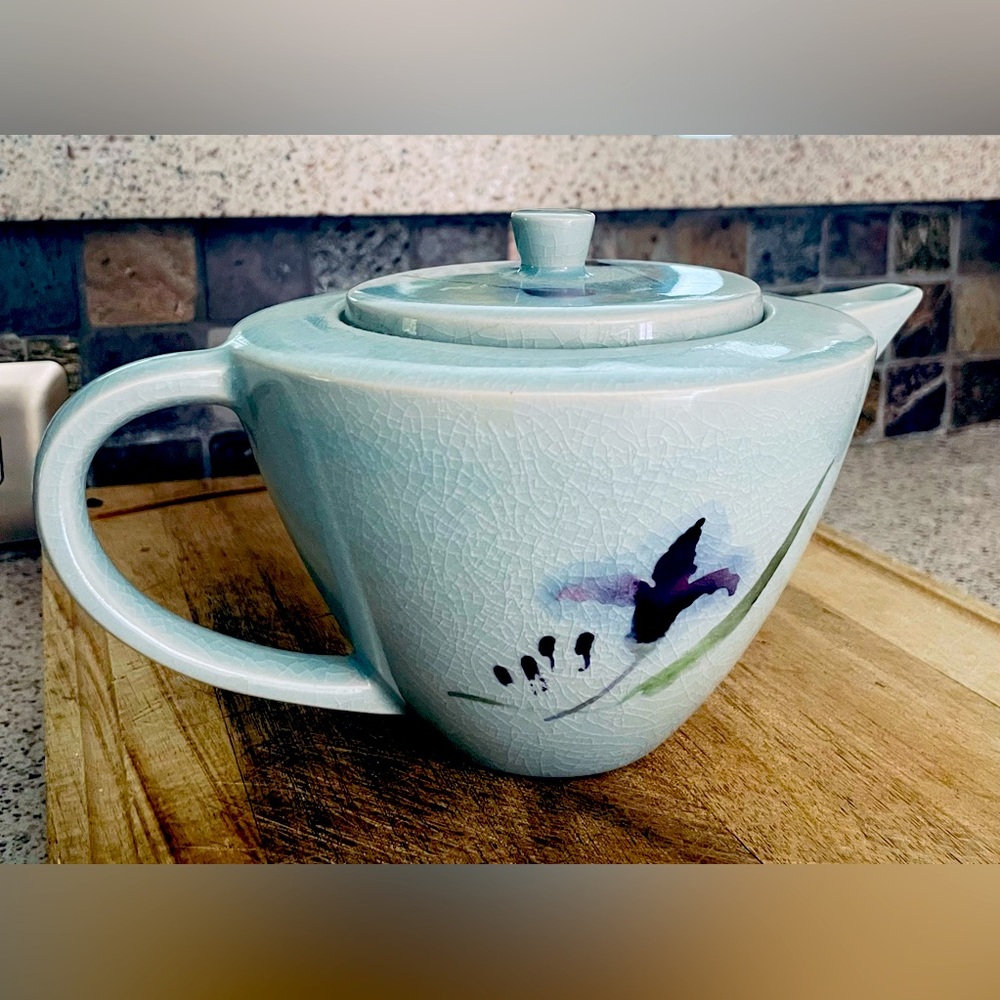 Jars France Tourron painted teapot RARE